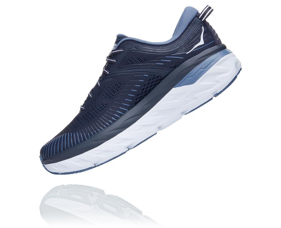 Hoka One One Hardloopschoenen Heren - Bondi 7 - Donkerblauw - ZA8279651